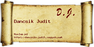 Dancsik Judit névjegykártya